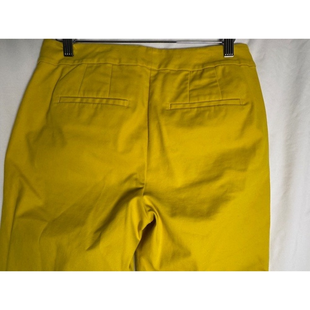 Boden Womens Pants Size Yellow Stretch Chino Career Casual Polka Dot - 6R - Picture 5 of 11